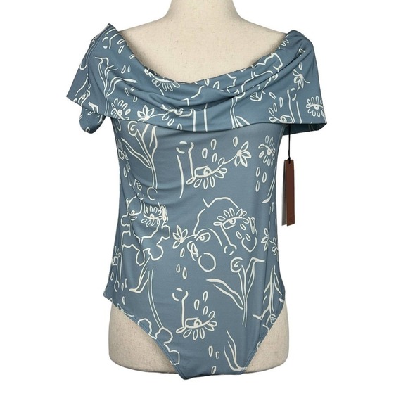 CHRISTINA MARTINEZ‎ OFF THE SHOULDER BODYSUIT WOMEN'S SIZE L NWT - Picture 3 of 16
